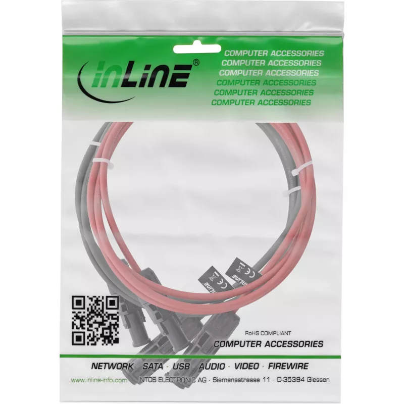 Cabo de média tensão InLine 95403 vermelho preto 1500V 3 m
