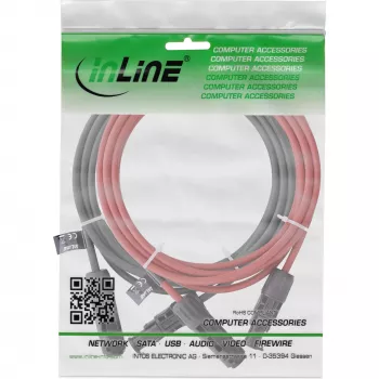 InLine Conjunto de extensão de cabo solar 95405 com fichas solares, 4 mm², preto/vermelho, 5 m
