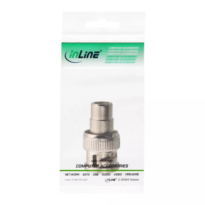 Adaptador de vídeo InLine 99321 conector fêmea RCA para ficha BNC