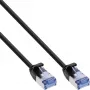 InLine B-71955S Pack a granel de 250 unid. Cabo de ligação slim U/FTP PiMf Cat.6A, 0,5 m, preto