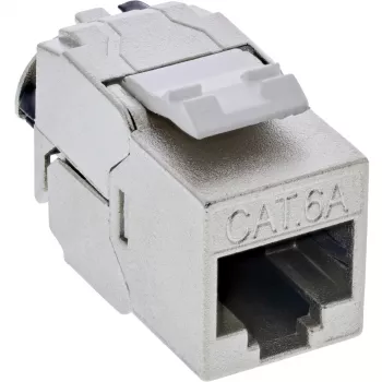 InLine 24-port Bulk Pack Keystone RJ45 Jack fino SNAP-In Cat.6A com abraçadeira de cabos integrada (B-76202P)