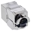 InLine 24-port Bulk Pack Keystone RJ45 Jack fino SNAP-In Cat.6A com abraçadeira de cabos integrada (B-76202P)