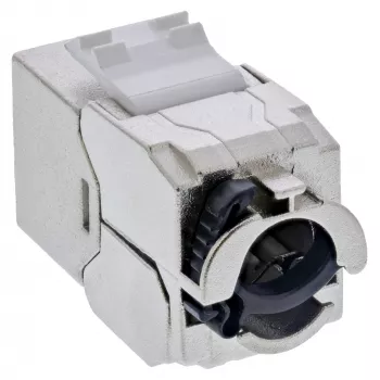 InLine 24-port Bulk Pack Keystone RJ45 Jack fino SNAP-In Cat.6A com abraçadeira de cabos integrada (B-76202P)