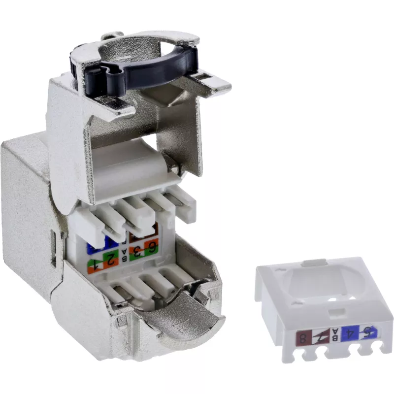 InLine B-76202Q Ficha Keystone RJ45 Slim, Cat.8.1, pack a granel de 24