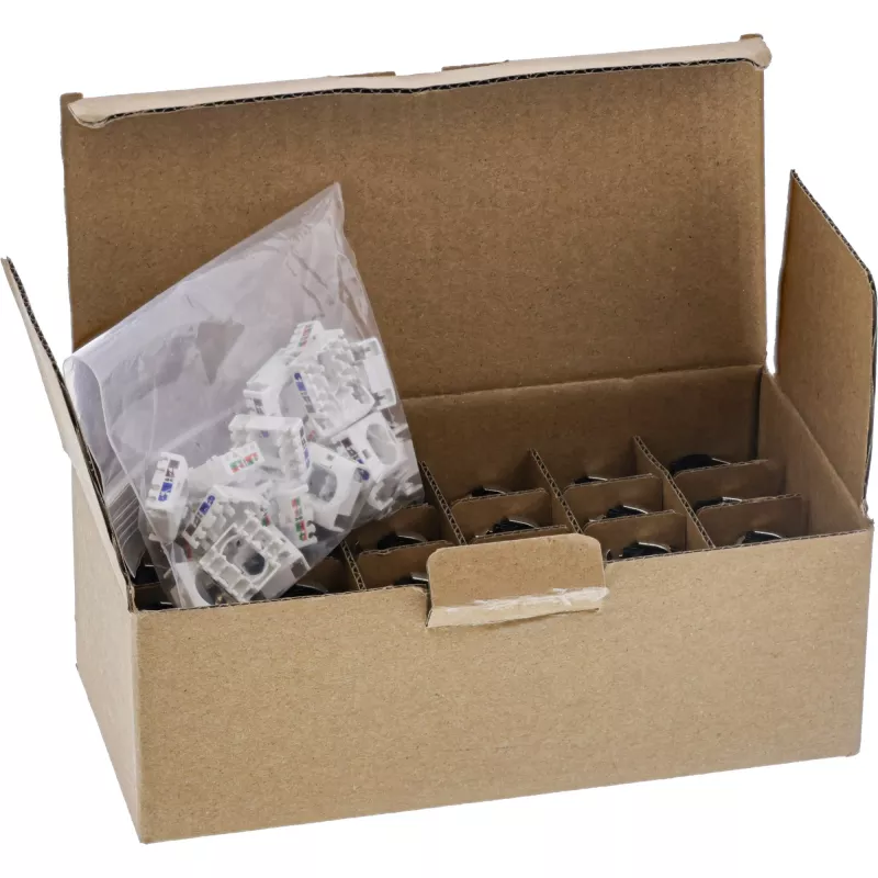 InLine B-76202Q Ficha Keystone RJ45 Slim, Cat.8.1, pack a granel de 24
