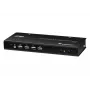 ATEN comutador KVMP 2 portas USB 4K HDMI ecrã duplo (cabos incluídos)