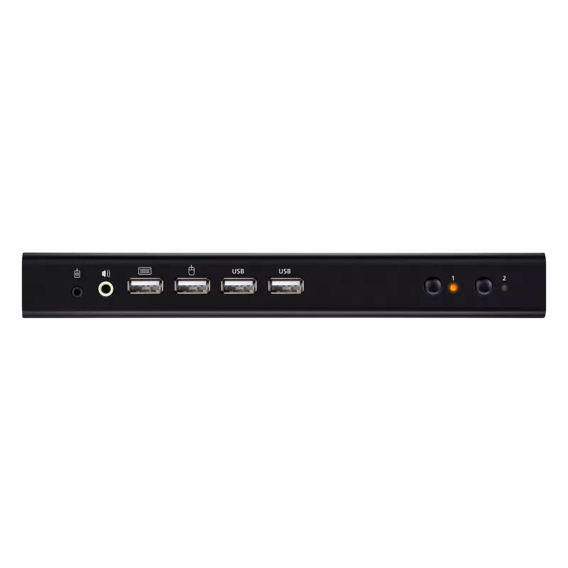 ATEN comutador KVMP 2 portas USB 4K HDMI ecrã duplo (cabos incluídos)