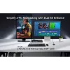 ATEN comutador KVMP 2 portas USB 4K HDMI ecrã duplo (cabos incluídos)