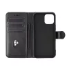 Carteira com capa eSTUFF ES67110011-BULK para iPhone 17 Pro Max preto 3 compartimentos para cartões