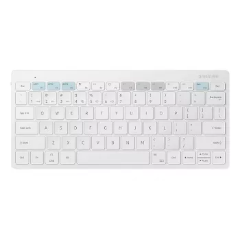 Teclado Samsung para dispositivos móveis EJ-B3400BWGGDE Branco Bluetooth QWERTZ Alemão Pilha AAA 280,4 × 127,4 × 15,4 mm