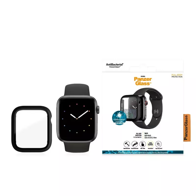 PanzerGlass® Capa Full Body Preto Apple Watch SE 3 | SE | 6 | 5 | 4 | 44mm
