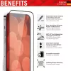 Película de vidro temperado Displex Full Cover para Apple iPhone 13 Pro Max 14 Plus, vidro temperado, anti-riscos