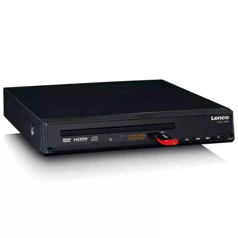 Leitor de DVD Lenco DVD-120 preto NTSC PAL 20-20000 Hz 90 dB