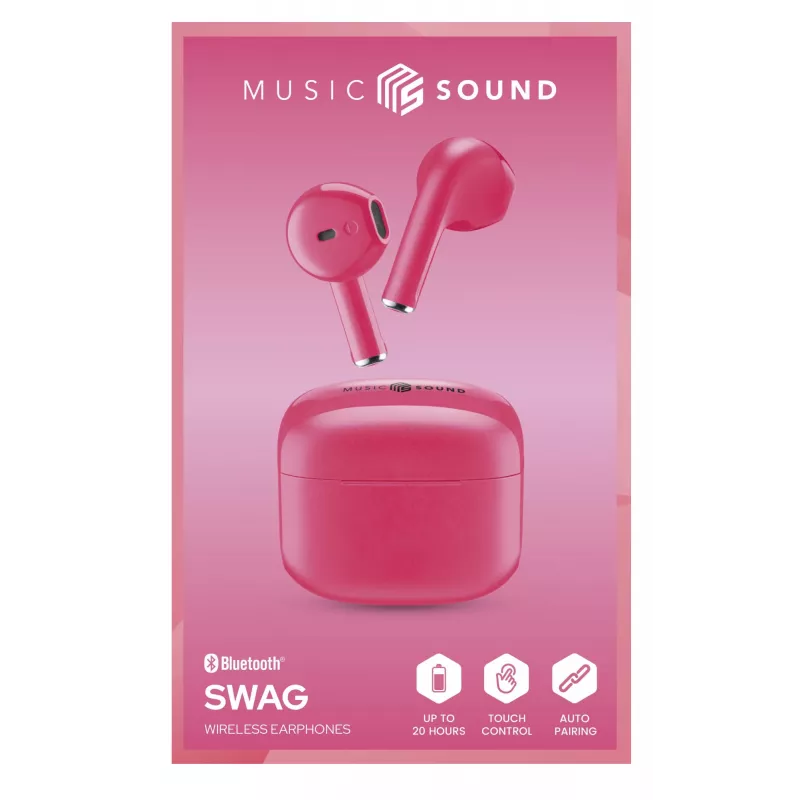 Music Sound Swag SWAG são os auriculares Bluetooth em forma de cápsula, disponíveis em muitas cores vivas e supertendência.