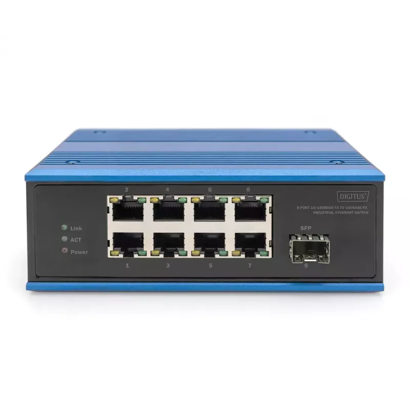Switch não gerido Digitus DN-651132 8 portas Fast Ethernet 1 uplink SFP
