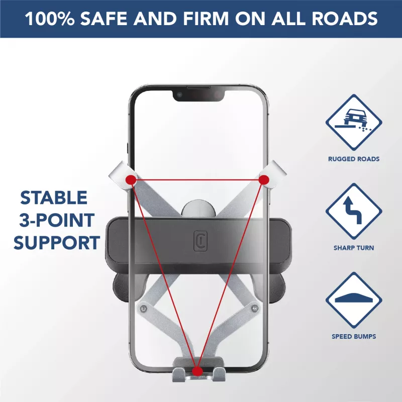 Cellularline Slide Fit - suporte universal de automóvel para smartphone com encaixe simples