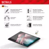 Vidro para tablet Displex (9H) para Samsung Galaxy Tab A11/A9, moldura de montagem Eco, inquebrável