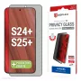 Película protetora de ecrã com filtro de privacidade Displex (10H) para Samsung Galaxy S24+/S25+, moldura de montagem Eco, filtro de privacidade
