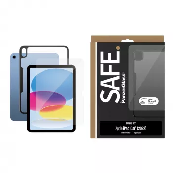 PanzerGlass SAFE. by ® Pacote 2 em 1 iPad 10.9'' (2022) | Ultra-Wide Fit