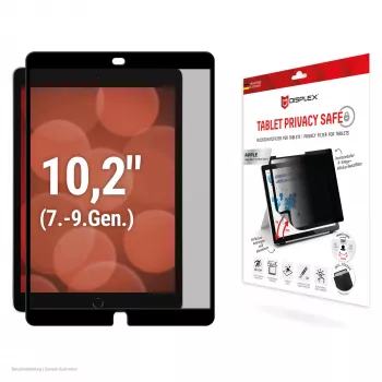 Filtro de privacidade removível de 2 vias Displex TABLET PRIVACY SAFE para iPad 10,2'' (7.ª/8.ª/9.ª ger.)