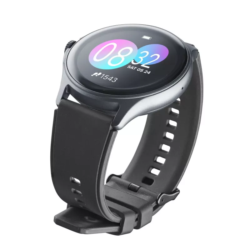 Cellularline ION PRO Round smartwatch Bluetooth® com app, 3,51 cm (1,38 polegadas), TFT, ecrã tátil, 0,00064 GB, 98 g