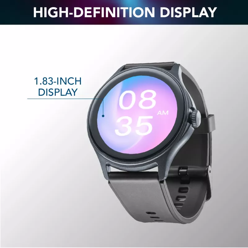Cellularline ION PRO Round smartwatch Bluetooth® com app, 3,51 cm (1,38 polegadas), TFT, ecrã tátil, 0,00064 GB, 98 g