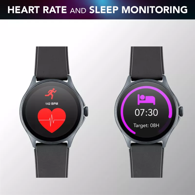 Cellularline ION PRO Round smartwatch Bluetooth® com app, 3,51 cm (1,38 polegadas), TFT, ecrã tátil, 0,00064 GB, 98 g