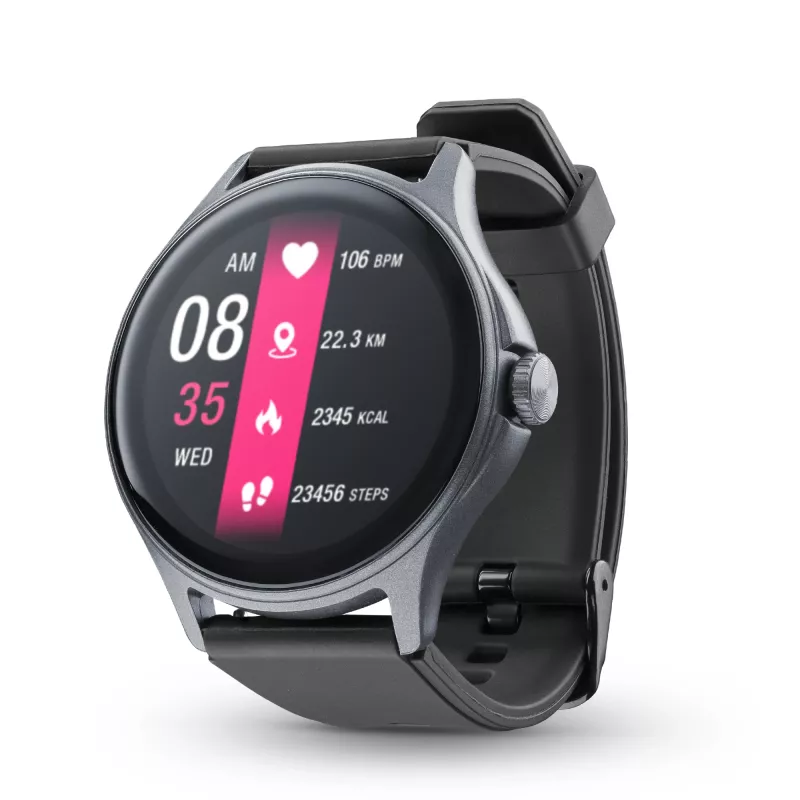 Cellularline ION PRO Round smartwatch Bluetooth® com app, 3,51 cm (1,38 polegadas), TFT, ecrã tátil, 0,00064 GB, 98 g