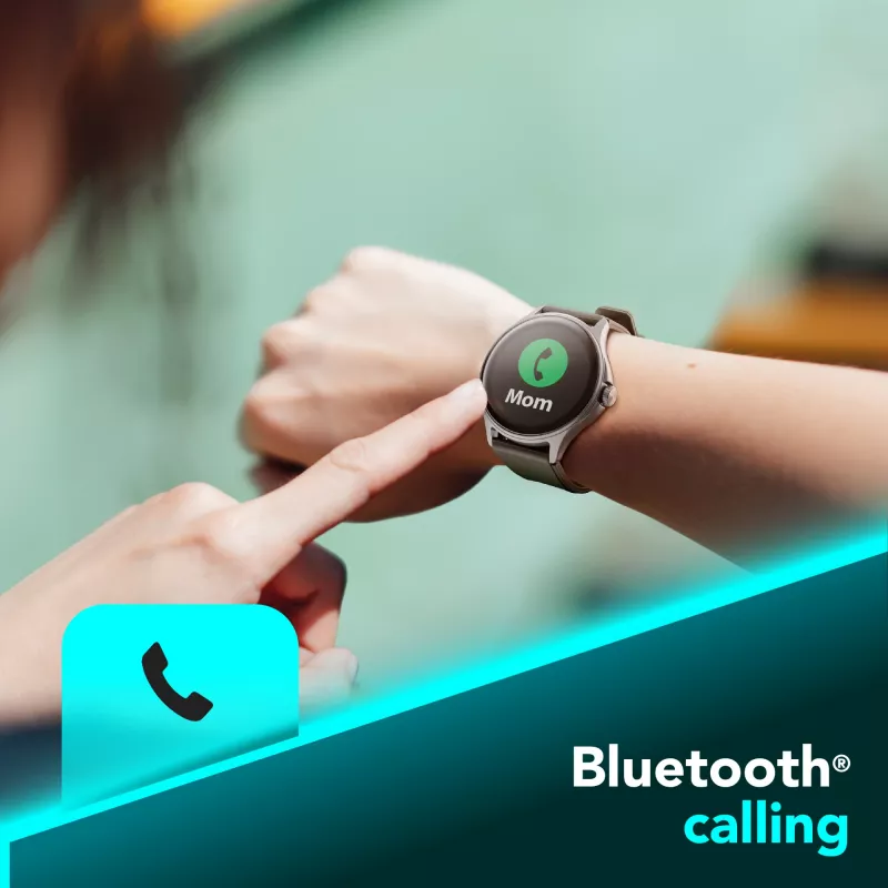 Cellularline ION PRO Round smartwatch Bluetooth® com app, 3,51 cm (1,38 polegadas), TFT, ecrã tátil, 0,00064 GB, 98 g