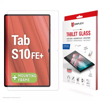Película de vidro Displex Tablet Glass (9H) para Samsung Galaxy Tab S10 FE+, moldura de montagem Eco, inquebrável