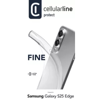Cellularline Fine - Galaxy S25 Edge, capa, Samsung, Galaxy S25 Edge, 16,9 cm (6,66 polegadas), transparente