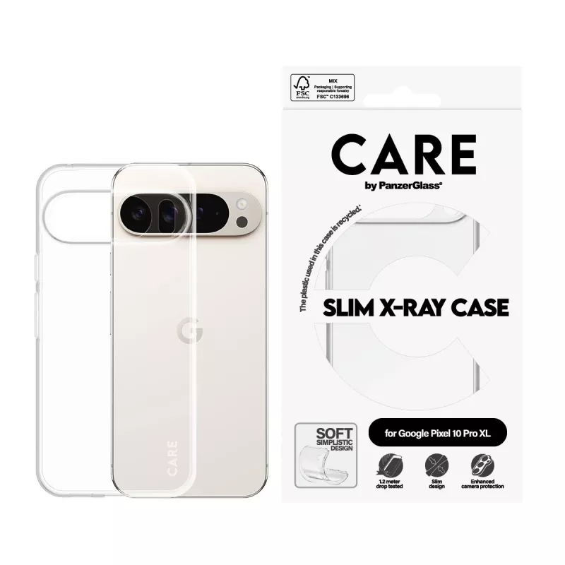 Capa PanzerGlass CARE by capa elegante transparente X-Ray Soft Google Pixel 10 Pro XL