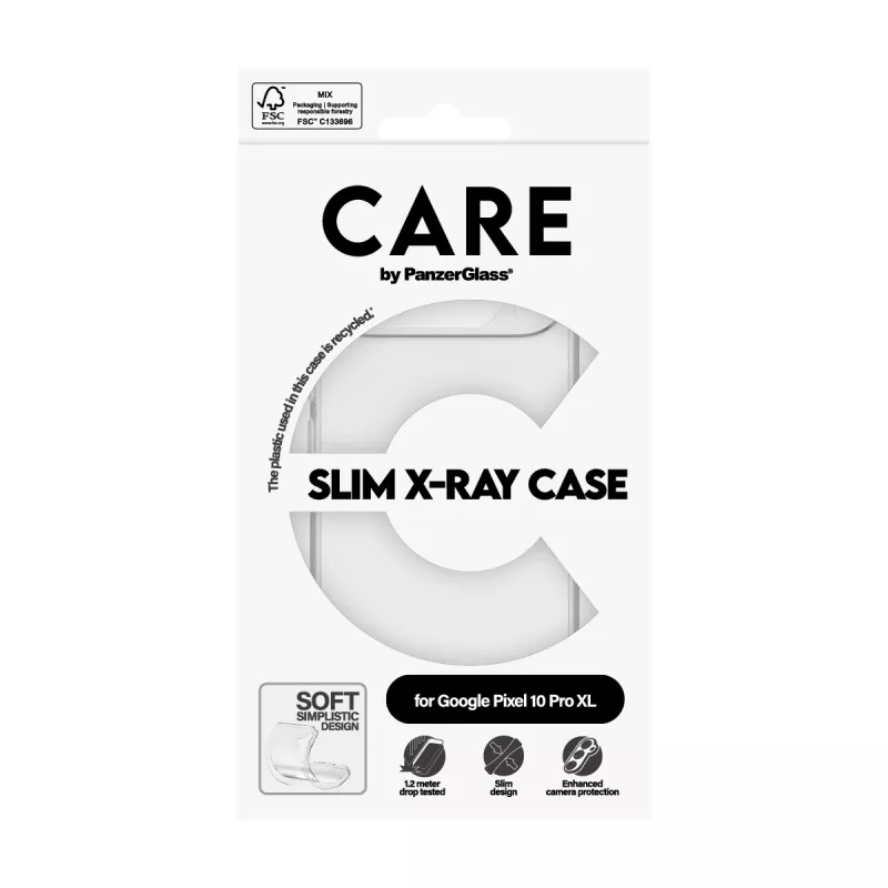 Capa PanzerGlass CARE by capa elegante transparente X-Ray Soft Google Pixel 10 Pro XL