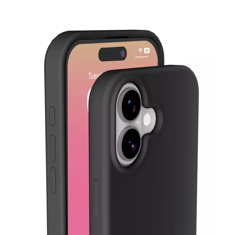 Cellularline Sensation - Capa de silicone ultra macia para iPhone 17 com acabamento soft-touch, perfeita para proteger cada detalhe do seu iPhone 17 com elegância e conforto.