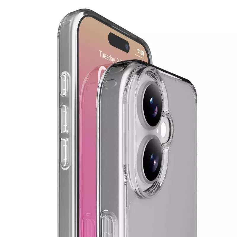 Cellularline Clear Protect – iPhone 17 Capa rígida com bordas de borracha