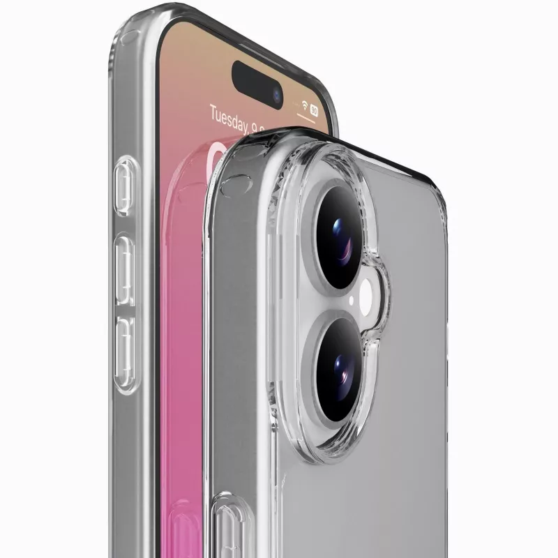 Cellularline Clear Protect – iPhone 17 Capa rígida com bordas de borracha