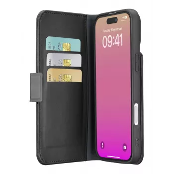 Cellularline Book Agenda – Capa tipo livro em pele sintética com fecho magnético para iPhone 17