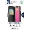 Cellularline Book Agenda – Capa tipo livro em pele sintética com fecho magnético para iPhone 17