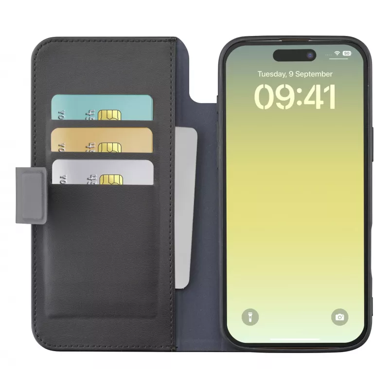 Cellularline Book Agenda – iPhone Air Capa tipo livro em pele sintética com fecho magnético