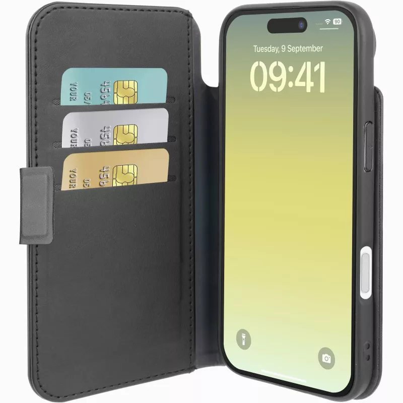 Cellularline Book Agenda – iPhone Air Capa tipo livro em pele sintética com fecho magnético