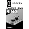Cellularline Anel de lente da câmara - iPhone 17 Vidro temperado para proteção da câmara