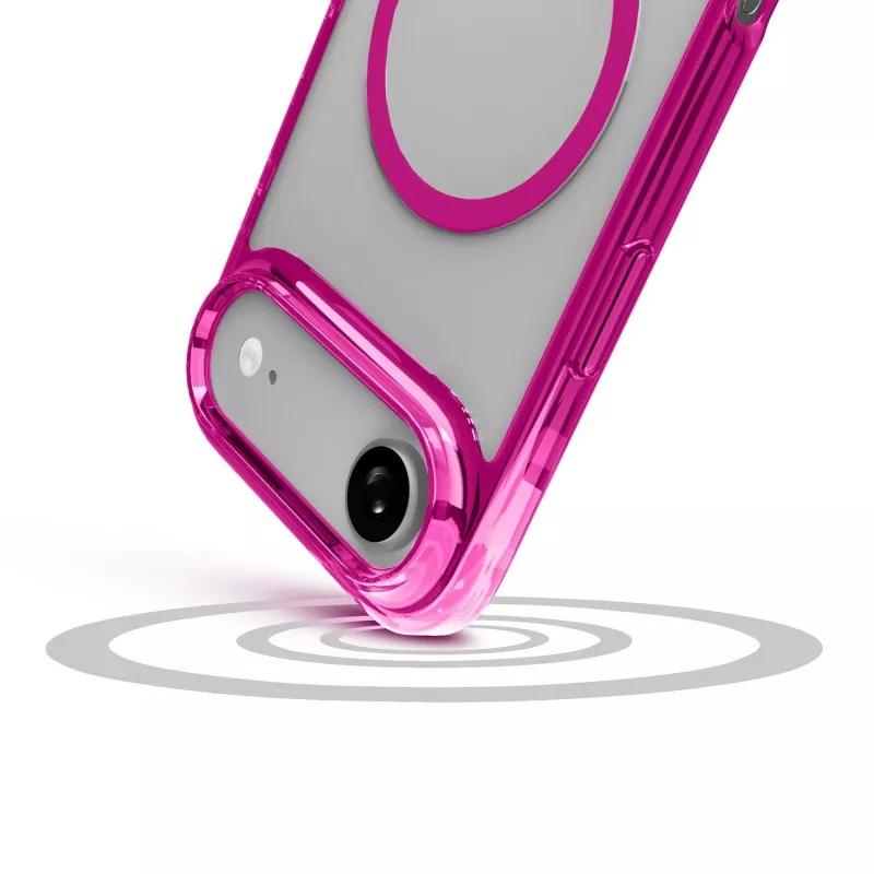 Cellularline Iconic Mag - iPhone Air Capa transparente com bordas coloridas, compatível com o ecossistema MagSafe