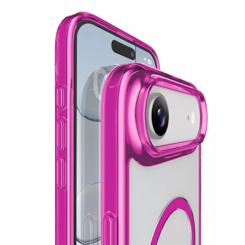Cellularline Iconic Mag - iPhone Air Capa transparente com bordas coloridas, compatível com o ecossistema MagSafe