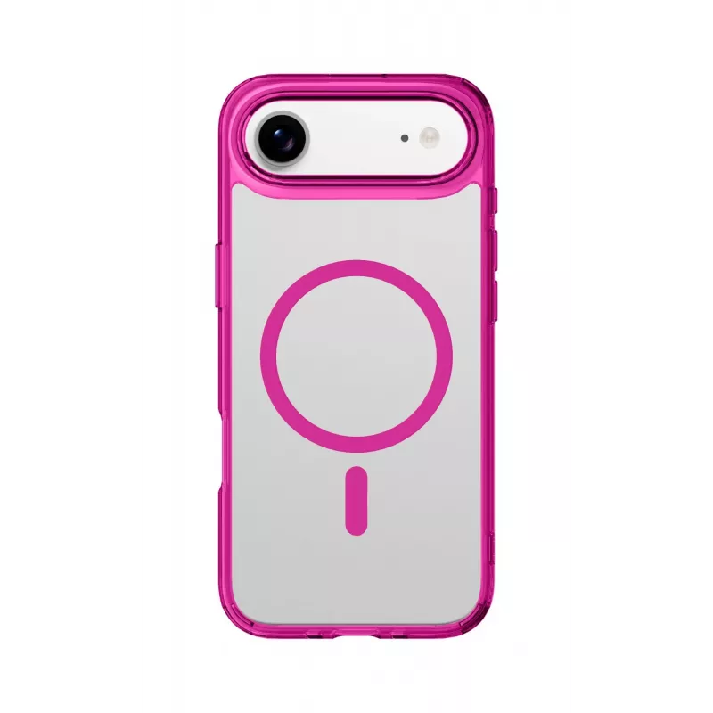 Cellularline Iconic Mag - iPhone Air Capa transparente com bordas coloridas, compatível com o ecossistema MagSafe