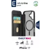 Cellularline Daily Mag - iPhone 17 Capa tipo livro com parte traseira rígida semitransparente, compatível com o ecossistema MagSafe®
