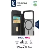 Cellularline Daily Mag - iPhone 17 Pro Capa tipo livro com parte traseira rígida semitransparente, compatível com o ecossistema MagSafe®