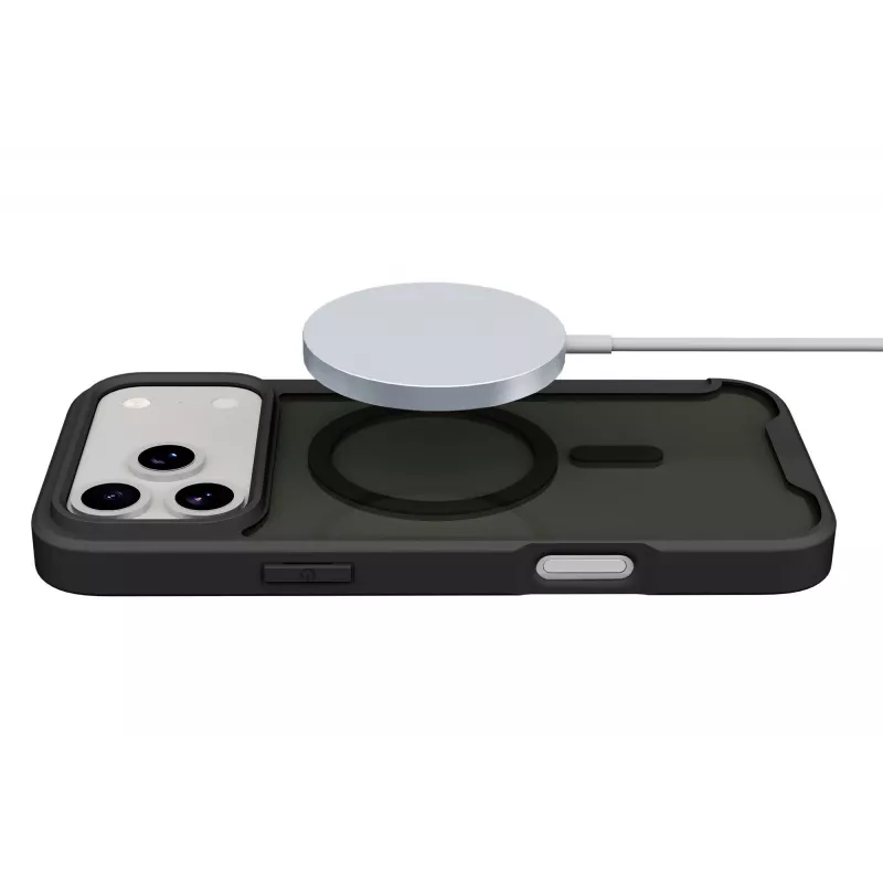 Cellularline Daily Mag - iPhone 17 Pro Capa tipo livro com parte traseira rígida semitransparente, compatível com o ecossistema MagSafe®