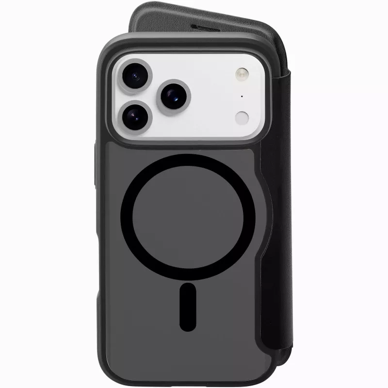 Cellularline Daily Mag - iPhone 17 Pro Capa tipo livro com parte traseira rígida semitransparente, compatível com o ecossistema MagSafe®
