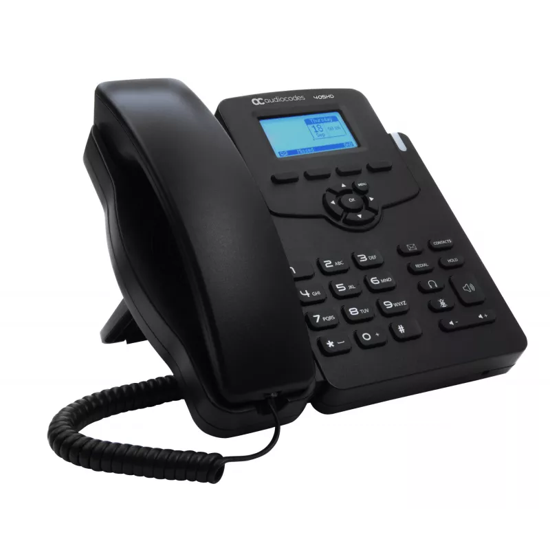 AudioCodes 405HD telefone IP PoE GbE preto