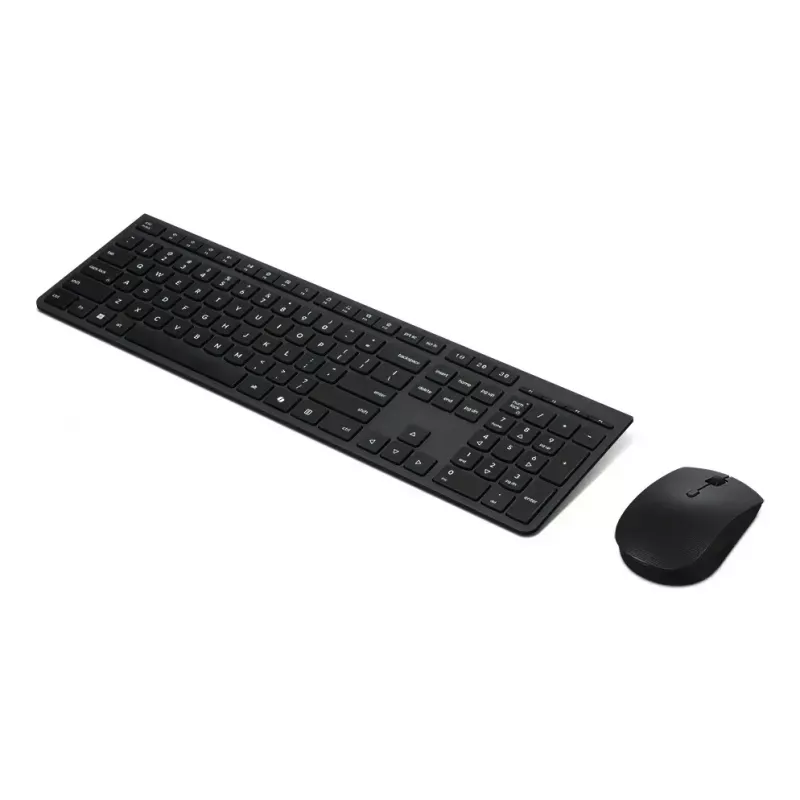 Conjunto de teclado e rato Lenovo 4X31R64328 — tamanho completo (100%), RF Wireless + Bluetooth, layout alemão, preto